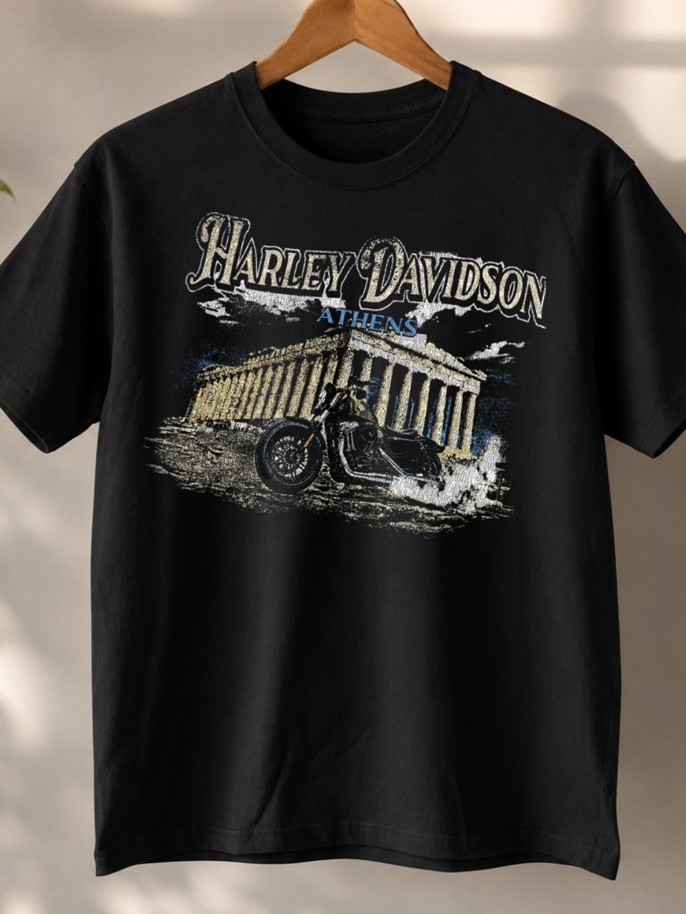 Gildan Black Harley-Davidson Athens Graphic Short Sleeve Tee